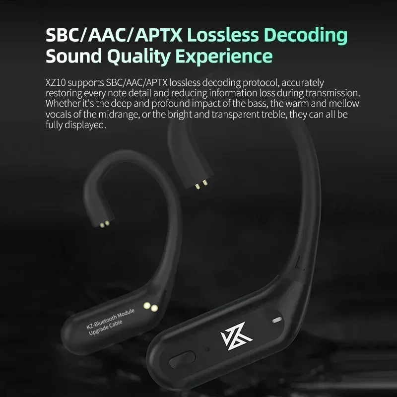 

Наушники KZ XZ10 Bluetooth 5.3 HIFI с креплением на ухо, передача данных AptX/sbc/aac, 0.75 мм, 2-контактные, для ZS10 PRO/ZSN PRO 2/Castor ZAR ZAS