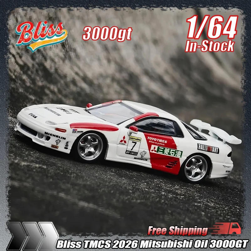new-1-64-bliss-mitsubishi-oil-3000gt-2026-tmcs-exhibition-restrictions-simulation-alloy-miniature-die-casting-car-model-toy-gift