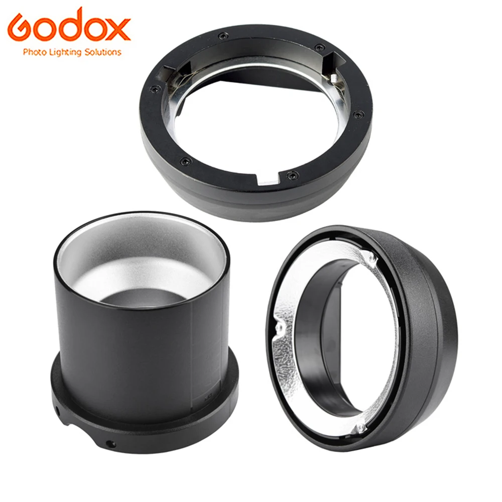 

Godox Original Flash AD400 Pro Bowens / Elinchrom / Porfoto Mount Interchangeable Ring Adapter for Witstro AD400Pro to Accessory