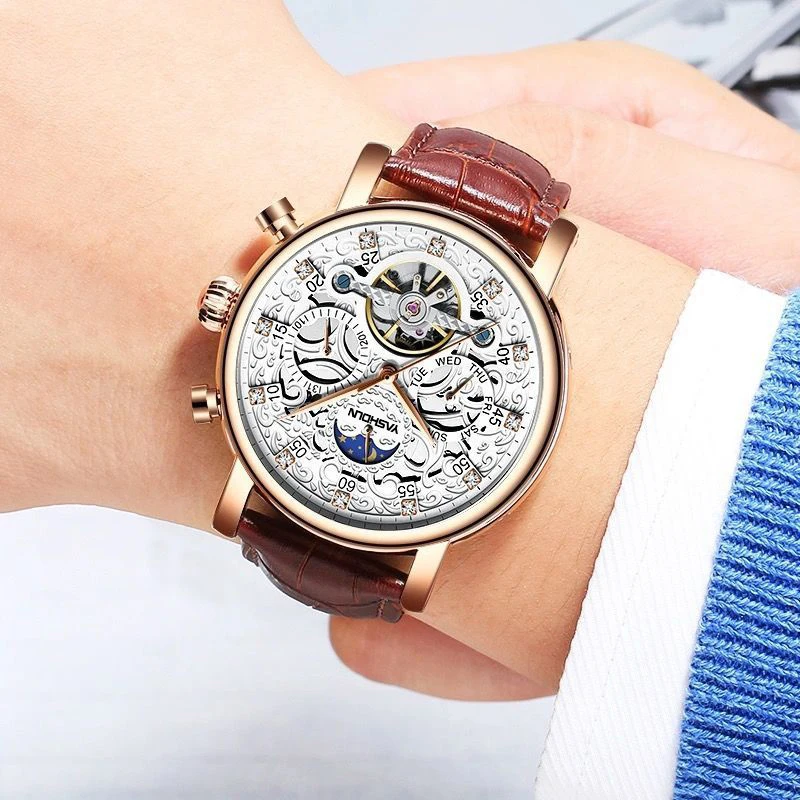 Genuine Hollow Automatic Waterproof Luminous Atmosphere Fashion Men's Mechanical Watch