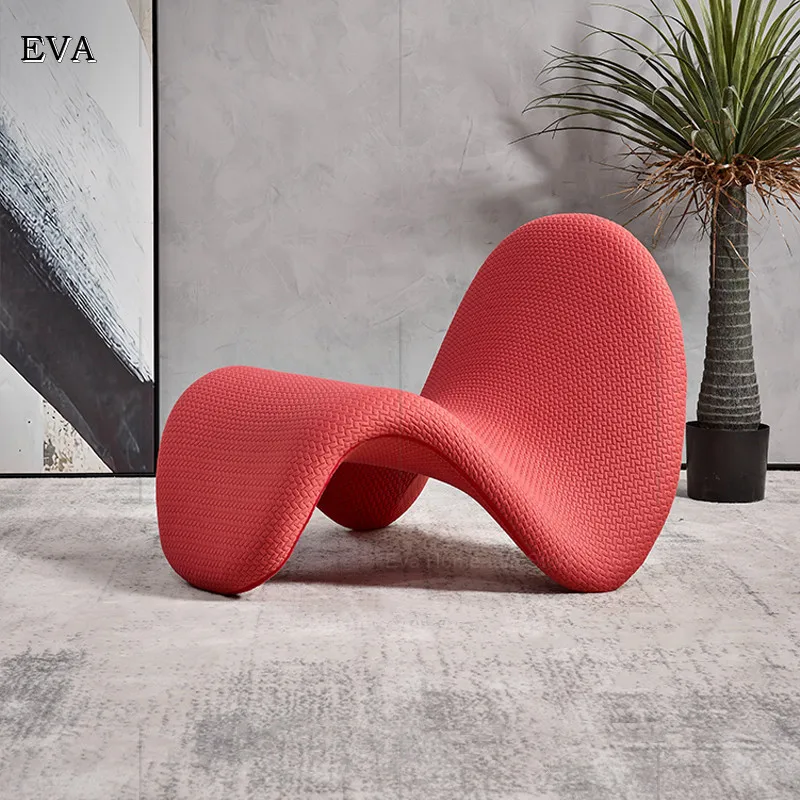 Single Creative Special-Shaped Tongue Chair, Lazy Sofa, Leisure Chair, Bedroom, Balcony, Living Room, Light, Luxury Designer