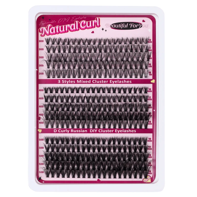 ヨーロッパとアメリカの厚みのある大容量ナチュラルスーパーソフトセットシングルクラスターセルフグラフトつけまつげ