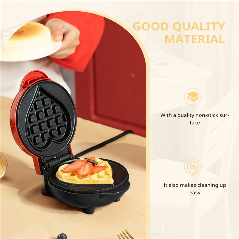 تخفيضات الصيف-صانع الوافل الكهربائية الصغيرة آلة وافل الإفطار فرن كعكة البيض عموم آلة البيض وعاء الوافل