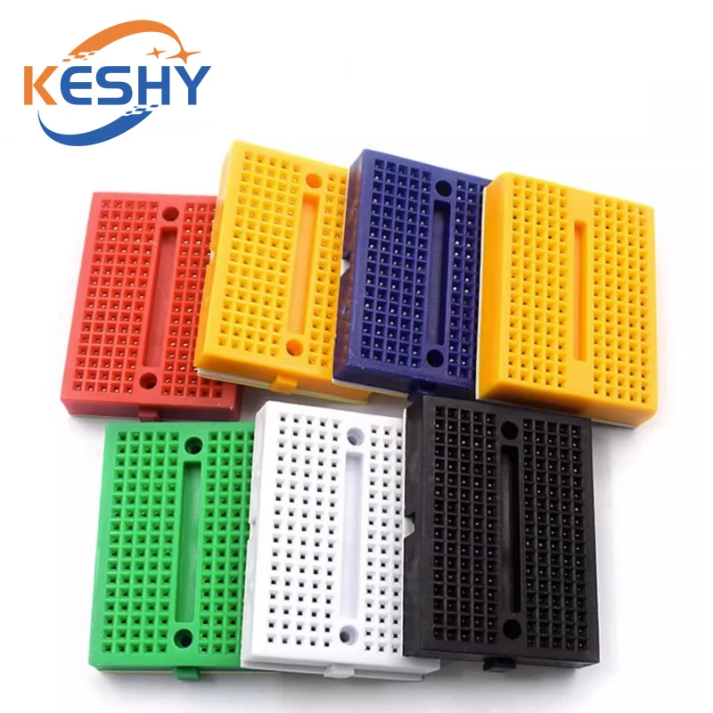 SYB-170 Universal Solderless Prototype Breadboard 170 tie-points Mini Breadboard DIY Kit White Black Red Yellow Blue Green