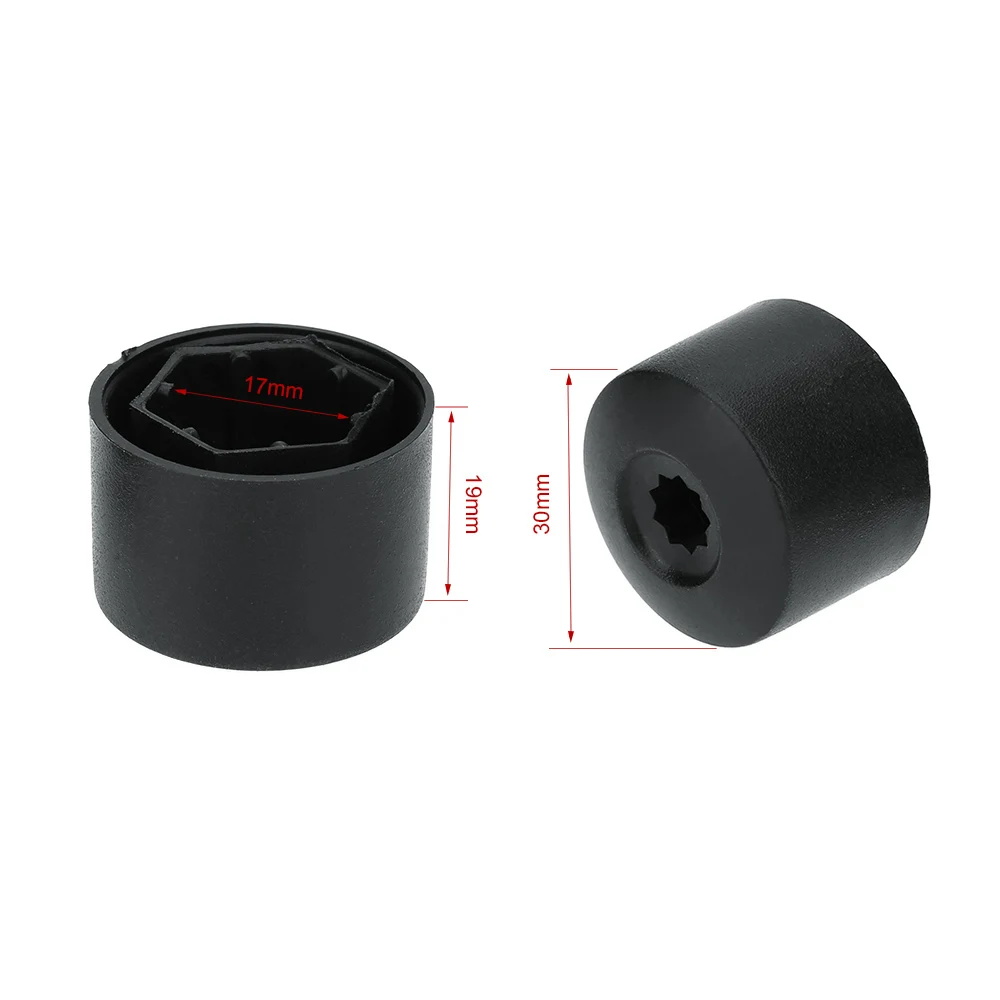 20Pcs 17mm Car Wheel Nut Cover Bolt Cap Removal Tool for VW Golf Bora Passat Bolt Heads Protect Caps Star Hole