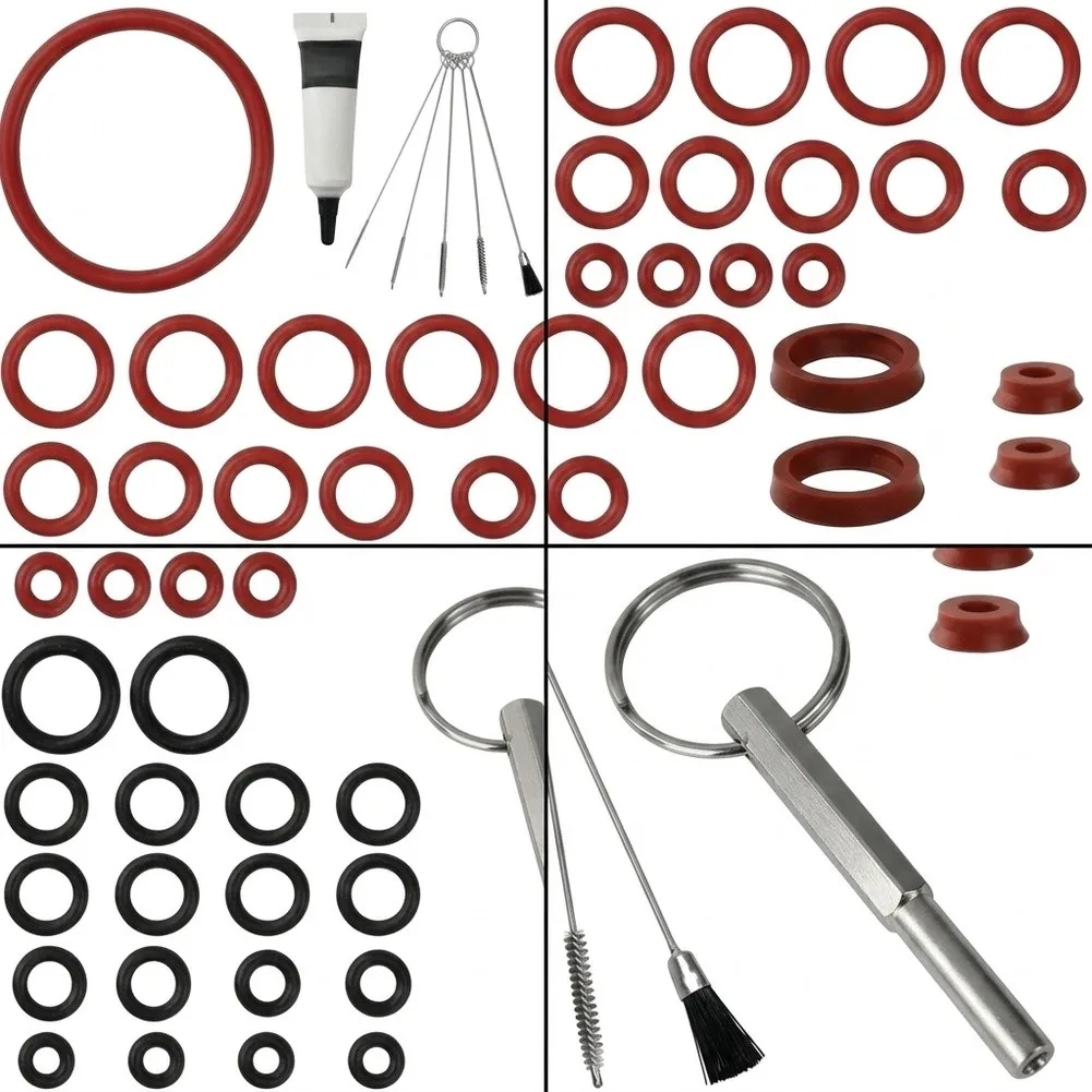 47Pcs Silicone Gasket Set With Wrench Grease Brushes For Coffee Machine Repair O-Ring Sealing Kit Accessories