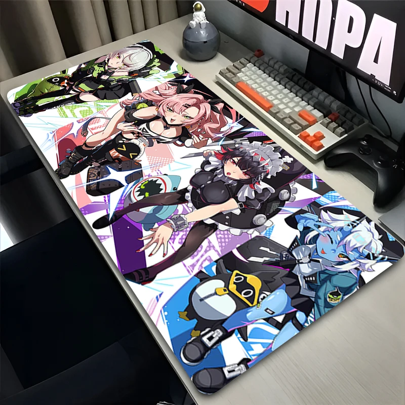 Alas Mouse Karet Anti Selip Z-zenless Zone Zero Laptop Gamer Kabinet Alas Keyboard Komputer Kantor Alas Mouse Meja Gaming