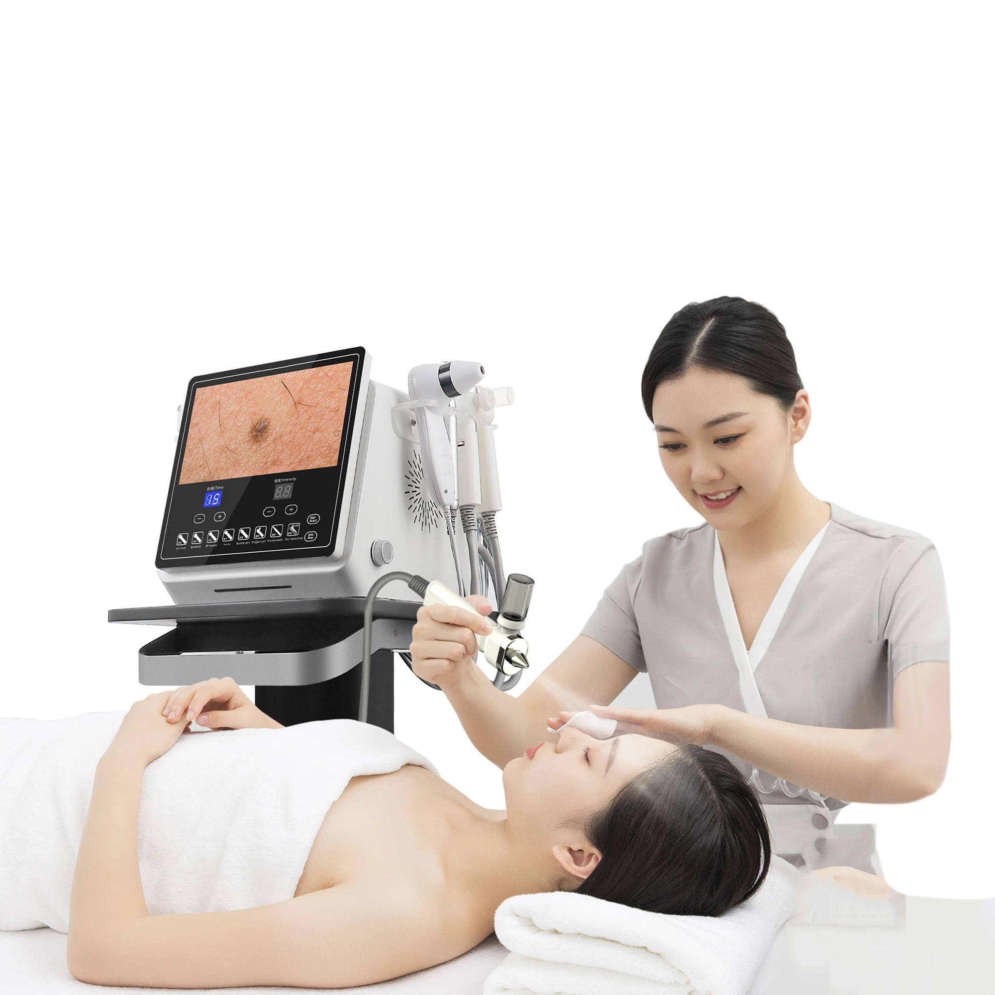 Hydro Dermabrasion Machine with High Pixel SkinDetection for Hair Scalp Pores Home Use Beauty SkinMicrodermabrasion Machine