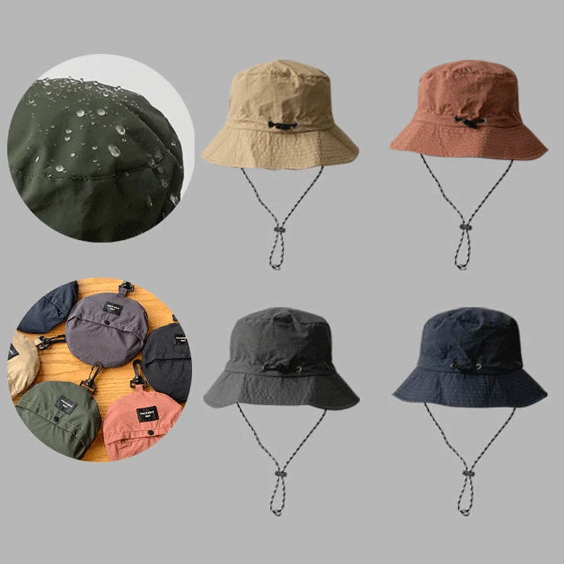 Foldable Panama Bucket Hat Outdoor Anti-UV Sun Hats For Men Women Spring Summer Fast Dry Waterproof visors Cap Fisherman Caps