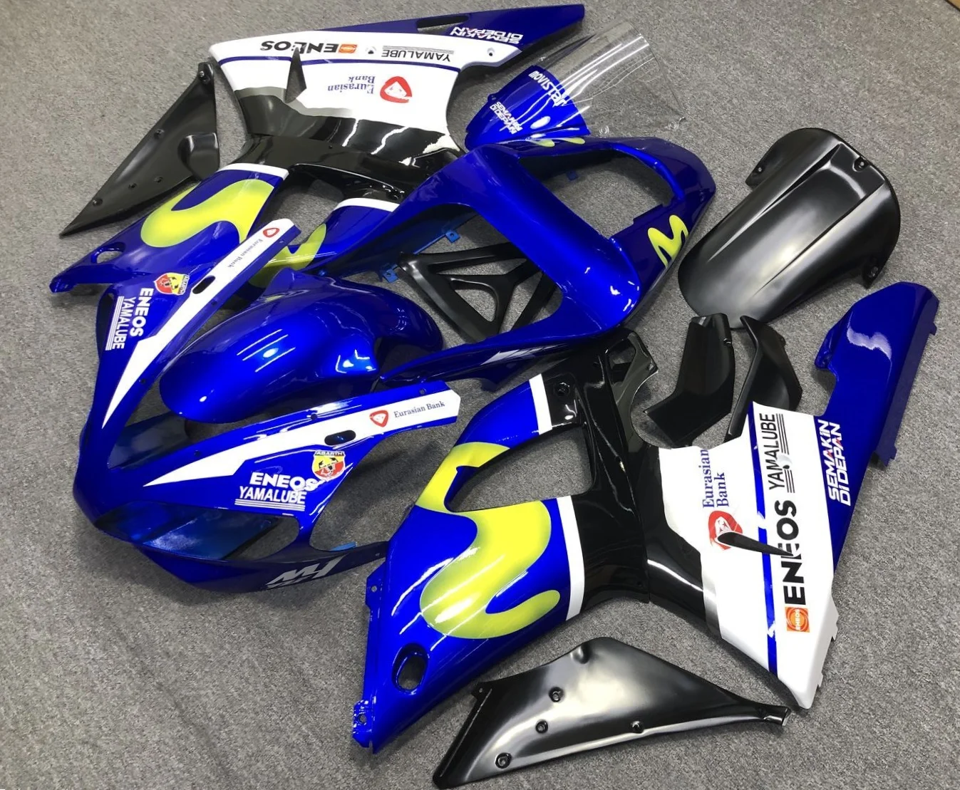 Plastic Fairings for YZF1000 R1 2001 YZFR1 Full Body Kits 2000 for YAMAHA YZFR1 Body Kits 2000 - 2001 Yellow White blue