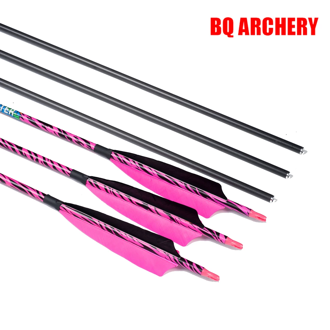 

Linkboy-Archery Carbon Arrows, Arrow Accessories for Compound Traditional Bow, Hunting Shooting, Spine 300, 340, 500, 12Pcs
