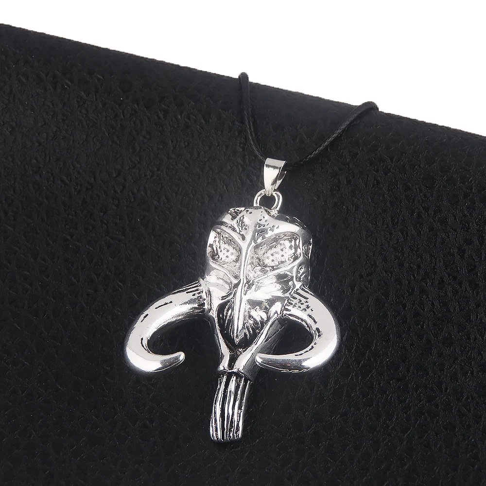 Mandalorian Mysosaurus Skull Necklace Vintage Pendant Necklace for Women Men Jewelry Accessories