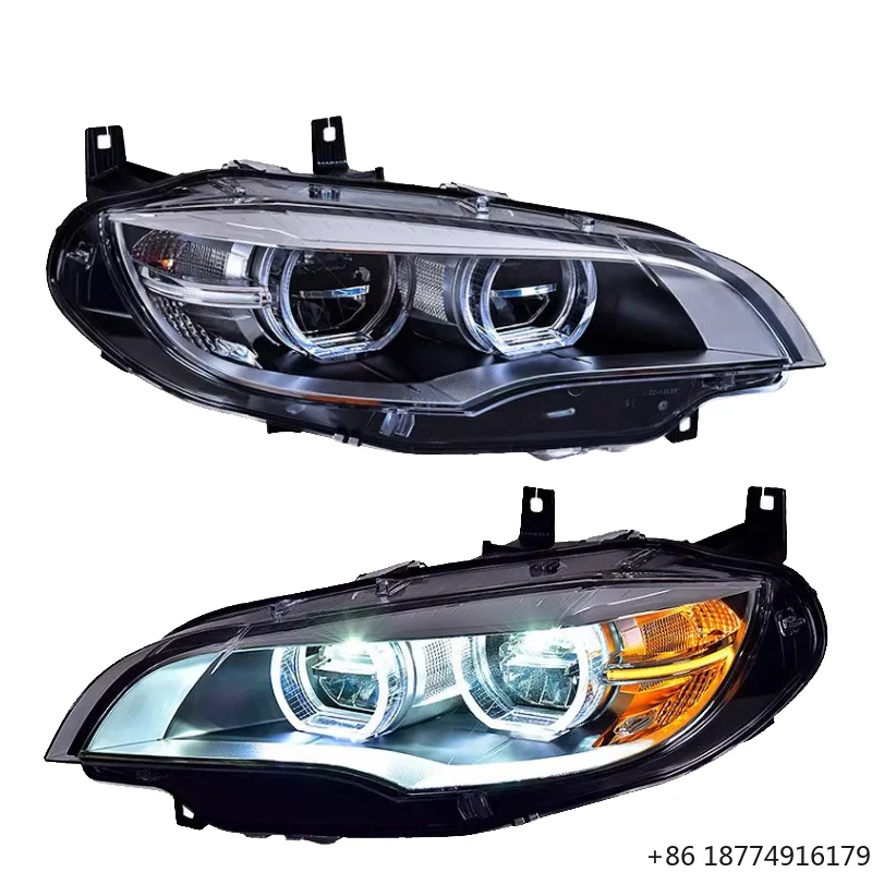 

2008-2013 Front X6 E71 LED Headlights Assembly Head Lamp Upgrade New Condition Car Accessories OEM