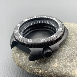 Black 6105 6309 Turtle Abalone Watch Case Mod Sapphire Crystal Glass Fits NH34 NH35 NH36 Movement Men's Diving Watch Case