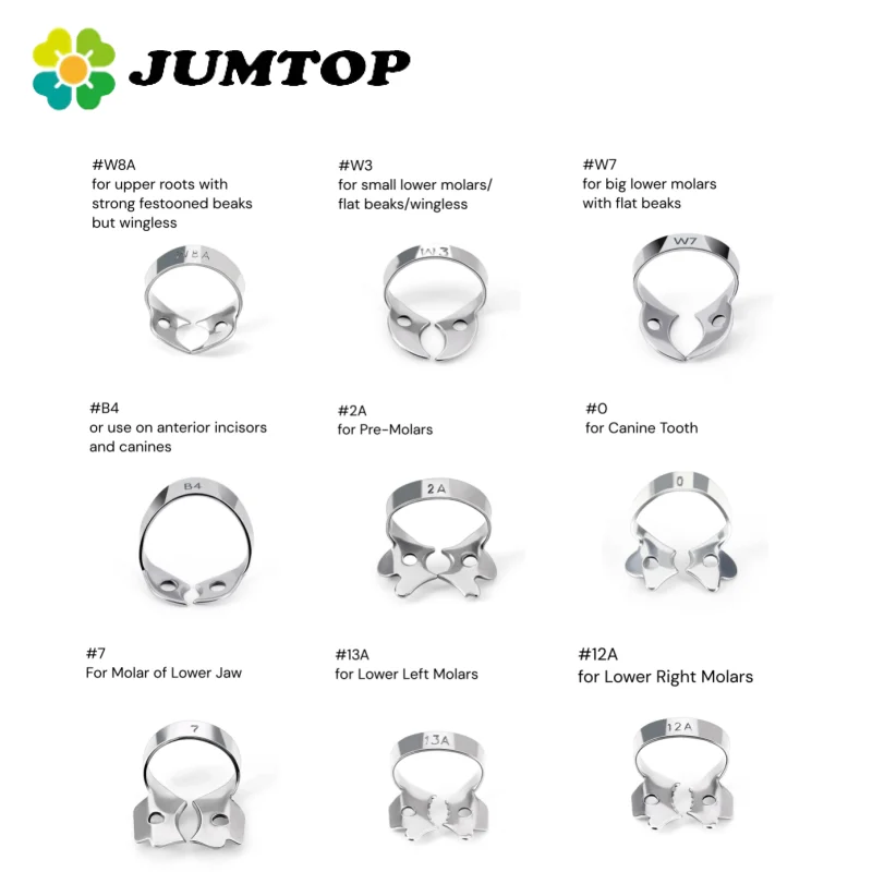 JUMTOP الأسنان المطاط السد المشابك اللبية الترميم حاجز كليب حامل الإطار المولي الأسنان الفولاذ المقاوم للصدأ أدوات تقويم الأسنان #2