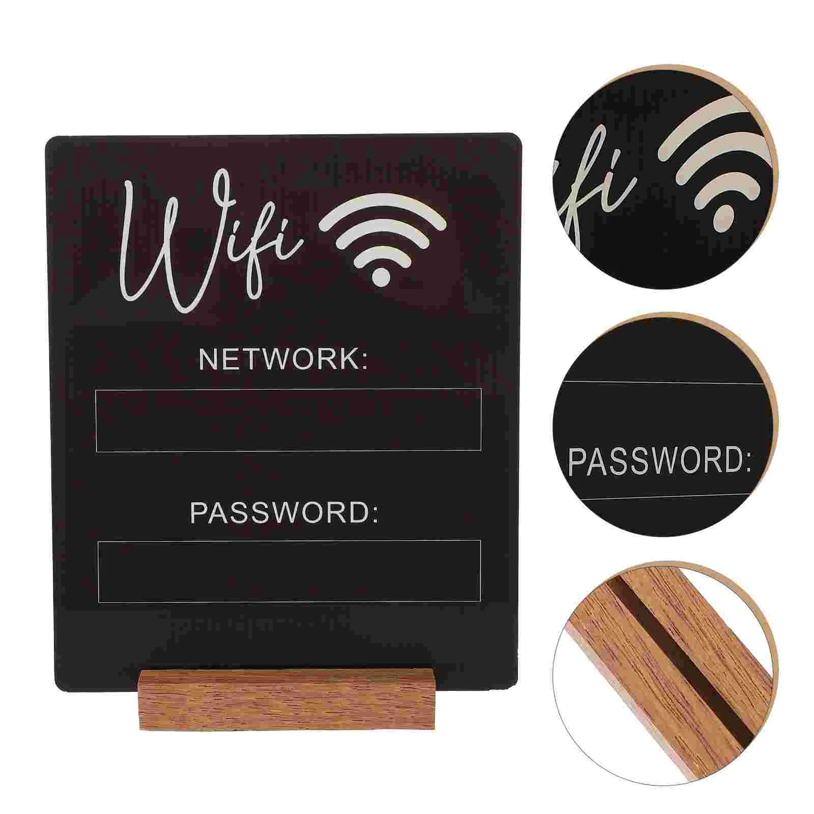 Signage Wifi Password For Desk Acrylic Internet Custom Information Wireless Network