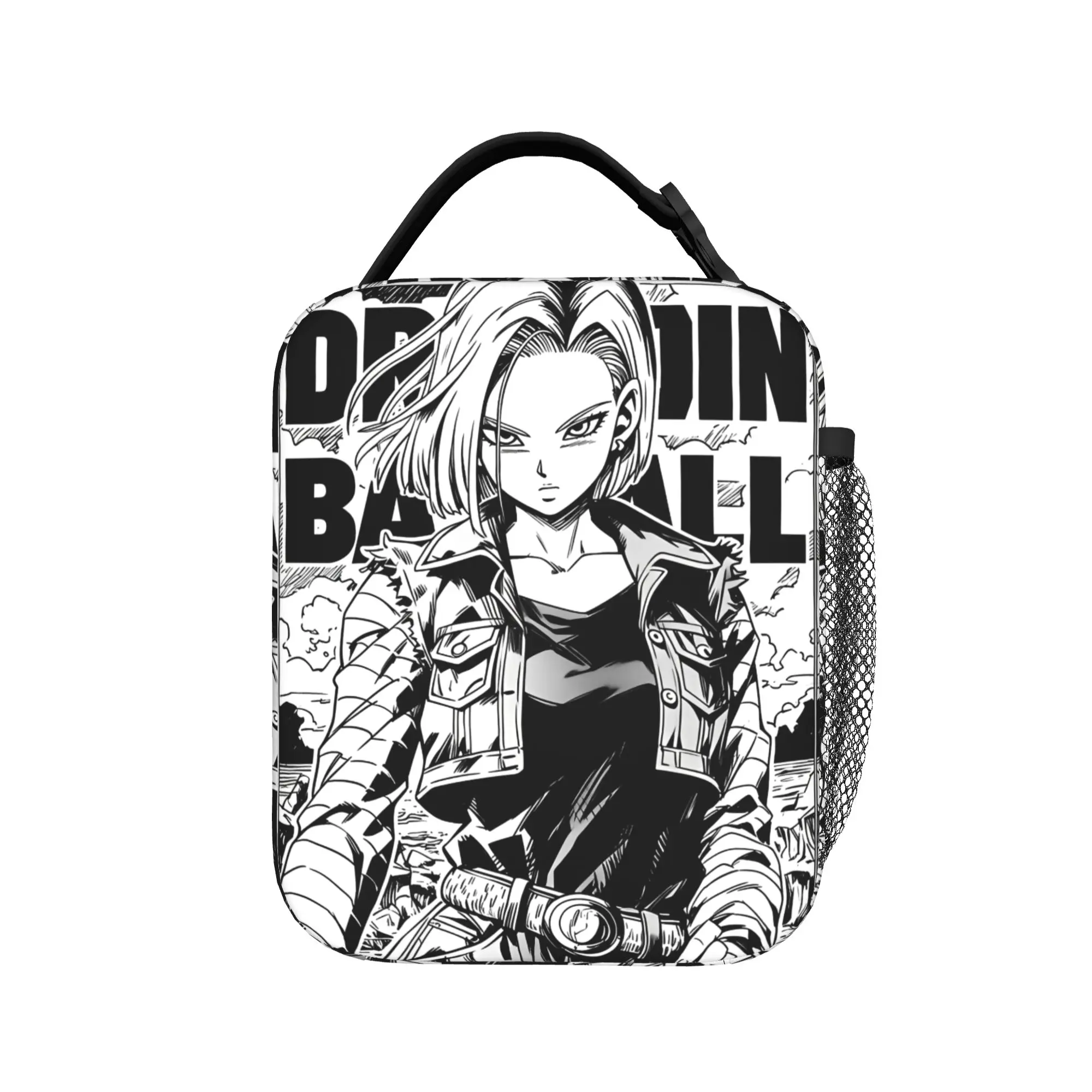 Android 18 DBZ  Insulated Lunch Bag Large  Reusable Cooler Bag Tote Lunch Box School  Outdoor Girl Boy view 2