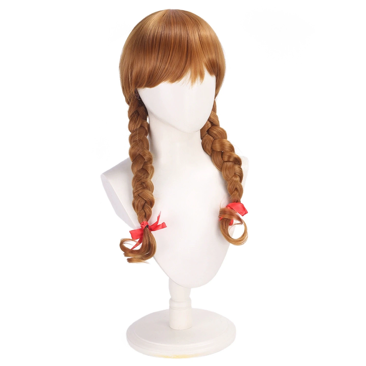 Halloween Women Annabelle horrible cosplay wig orange braids costumes - view 3