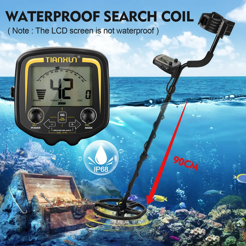 Go Professional Underground Metal Detector TX-850 Gold Digger Treasure Hunter Pinpointer Gold Prospecting Mode LCD Display