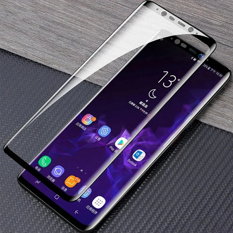 3 Piezas Vidrio Templado Para Samsung Note 9 10 20 Ultra Samsung S24 S23 S22 S21 S20 Ultra S10 S9 S8 Plus Cobertura Completa Protector de Pantalla 6