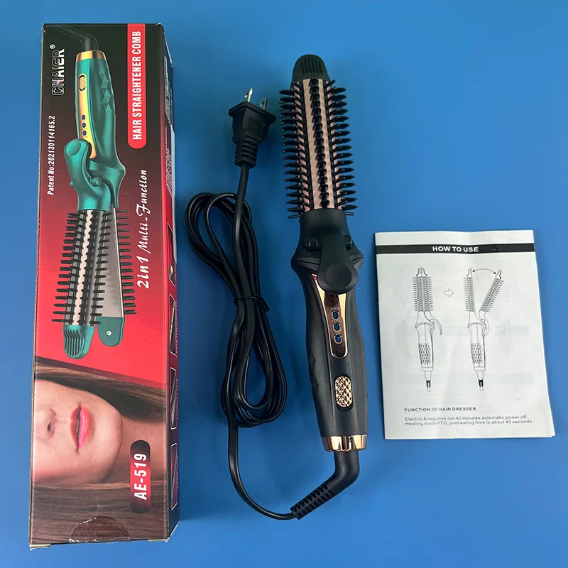 

Multi-functional quick straightening brush, ceramic electric hair straightening rod, hair straightening device, shaped comb