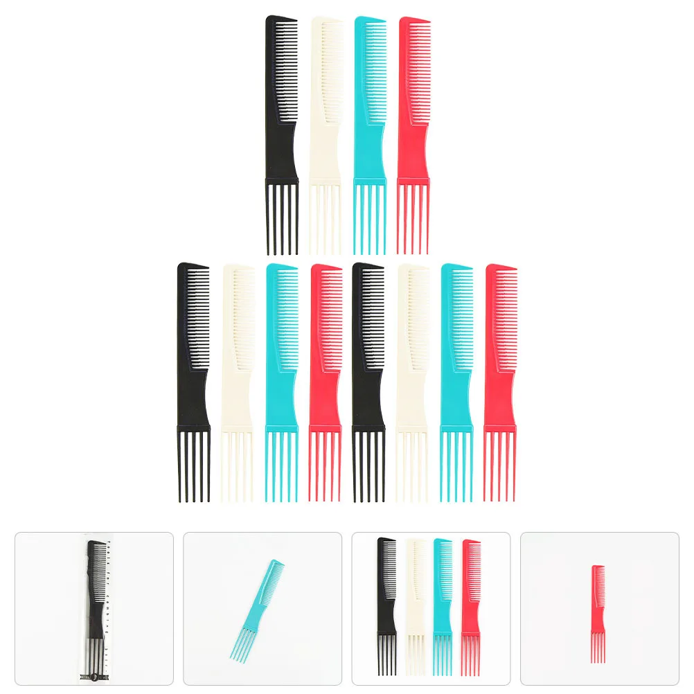 

12pcs Comb Two-Sided Picking Design Styling Tool Detangling Wide Tooth Combs Portable Salon Home Use