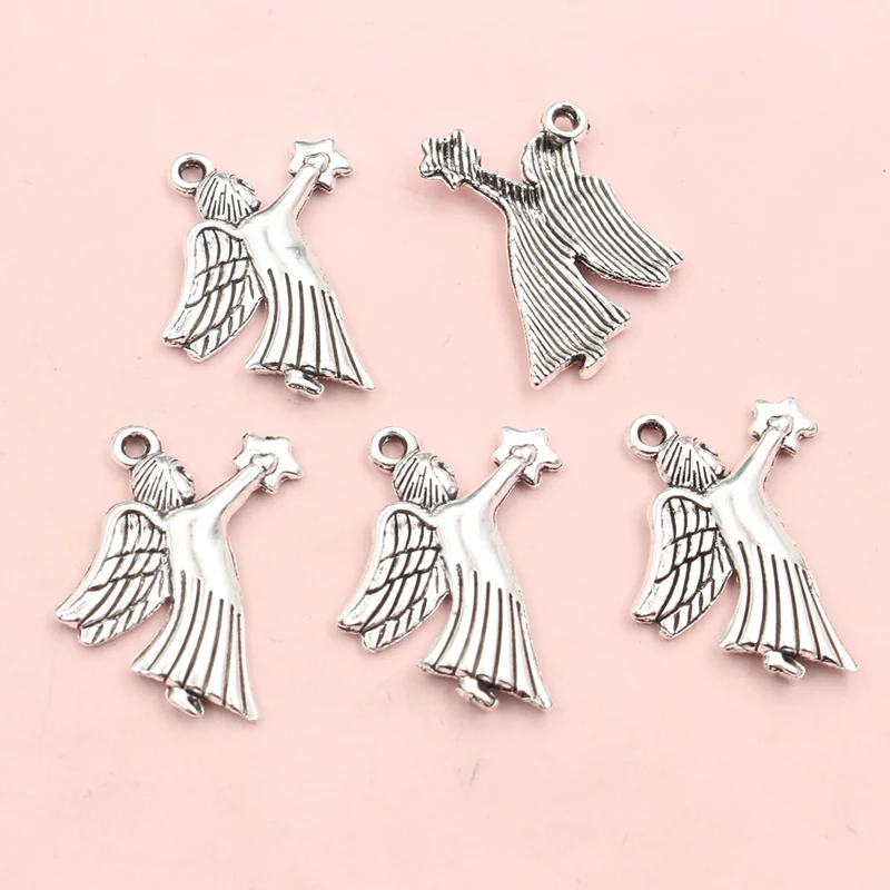 20pcs Angel Charms Pendant Zinc Alloy Metal Small Elf Girl DIY Jewelry Making Accessories Findings for Necklace Bracelet