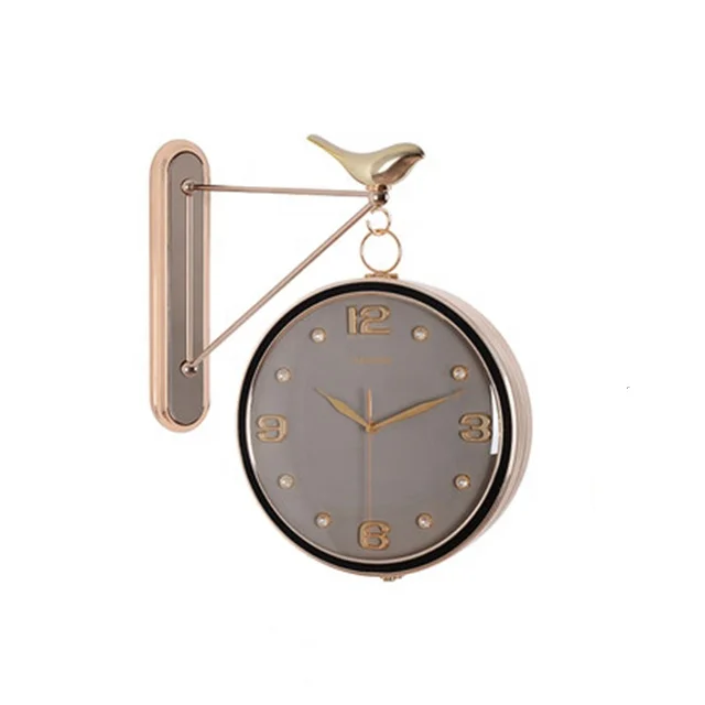 

Factory Direct Sale 12-Inch Clock Face Silent Modern Double Sided Clock