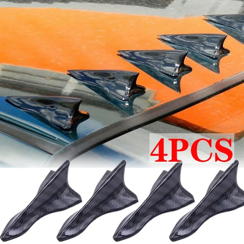 Shark Fins Spoiler Wing Antenna for Cars Fin Carbon Fiber Universal Modeling Decorating Parts No Function Aerial Car Accessories