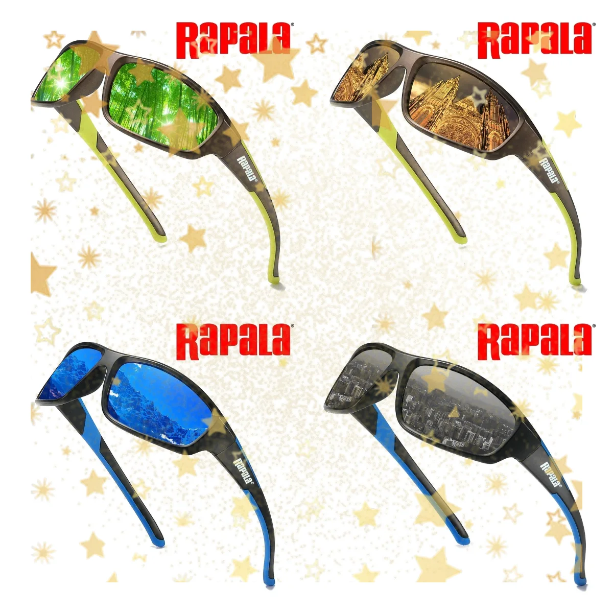 Gafas de sol polarizadas Rapala originales a la moda para hombre, gafas de sol para conducir, gafas de sol para hombre, gafas clásicas para senderismo, gafas UV400 de tendencia