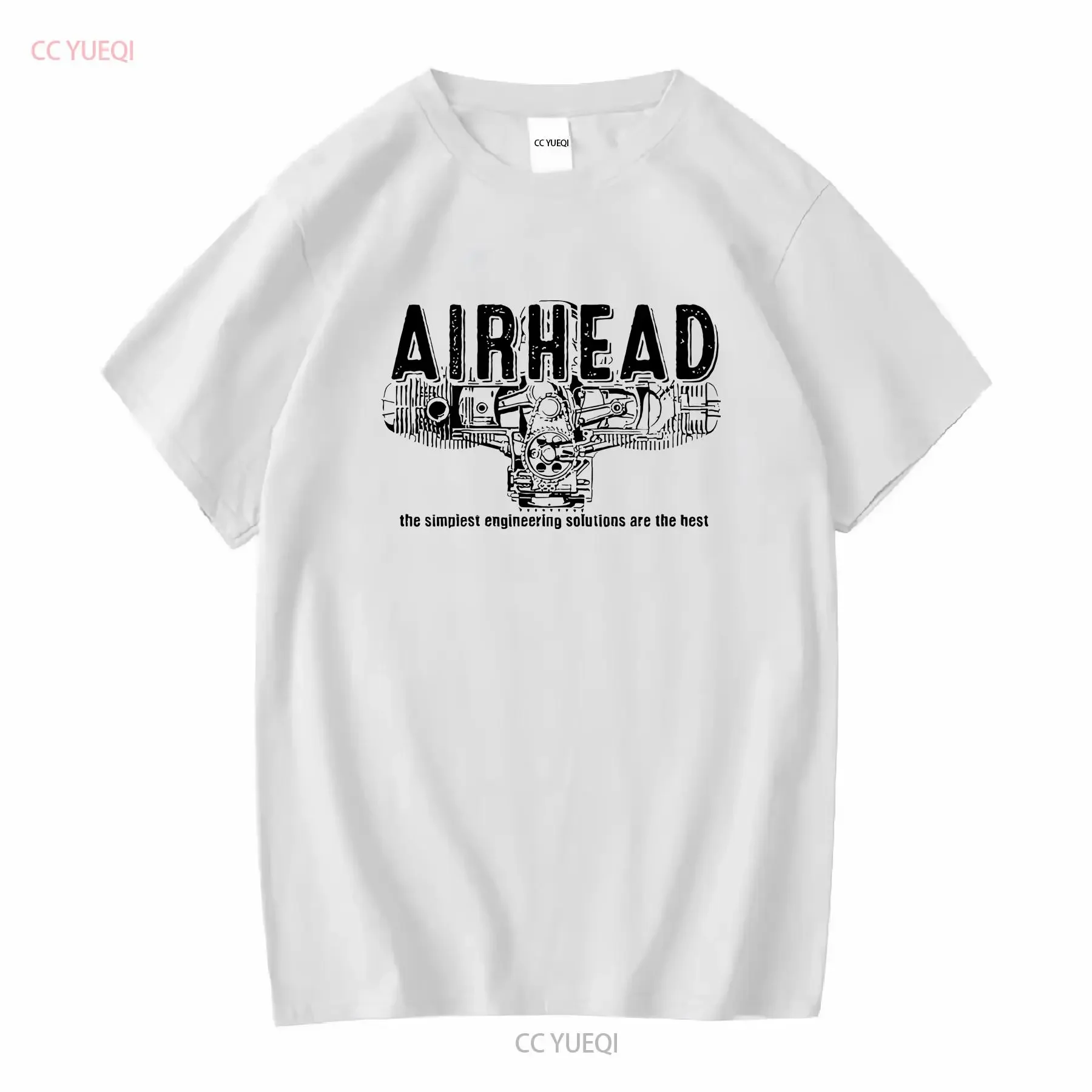 Airhead Boxer Flat Twin Engine Motorcycle Biker R80 R 100 GS T shirt 7005 vintage Washed Versatile graphic homme Unisex