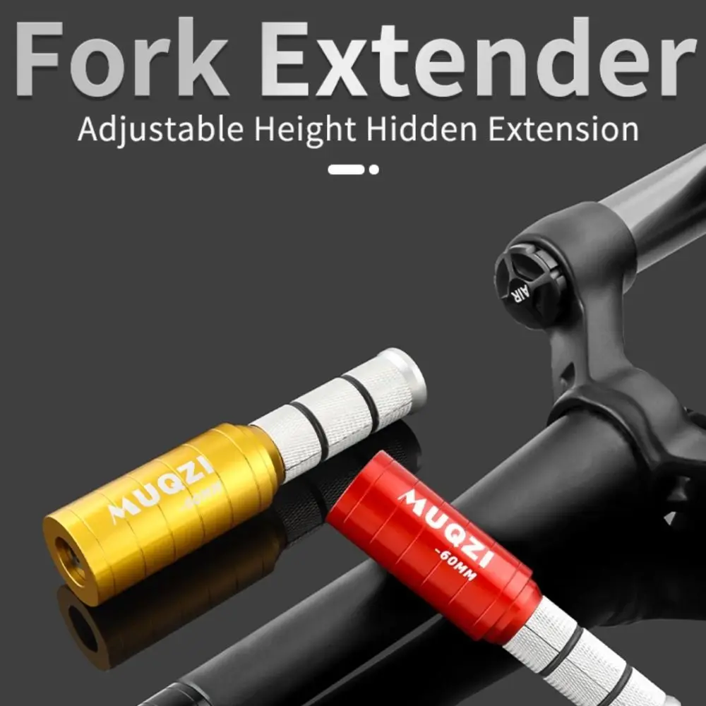 

28.6 Fork Stem Extender Invisible Type Aluminum Alloy Handlebar Stem Extension with Retainer Anti-slip Handlebar Riser Adaptor