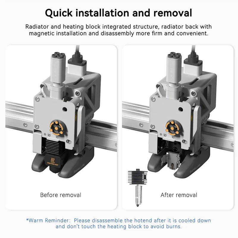 HJ-For Bambu Lab A1 Hotend Kit استبدال فوهة Bambulab A1 Hotend A1 فوهة صغيرة نهاية ساخنة الجمعية رأس الطباعة تصلب