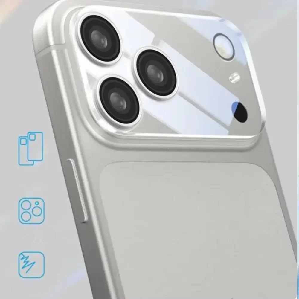 For Iphone 18 17Pro Max Tempered Glass Camera Lens Base Protective Film Anti-Scratch Back Cover Hollow Lens Invisible Protection