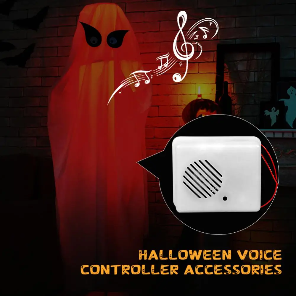 Voice-activated Scary Props Halloween Decoration Sound Sensor Scream Speaker Haunted House Horror Props Halloween Sound Sensor