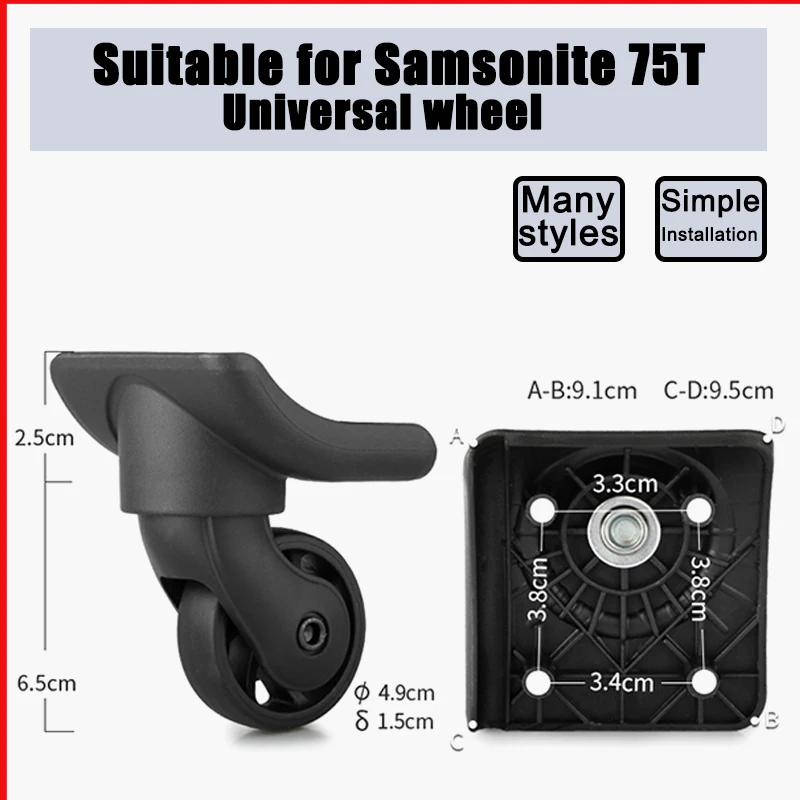 Suitable for Samsonite 75T Suitcase Carrying Wheel Suitcase Accessories Replacement And Repair Roller Trolley Case Pulley