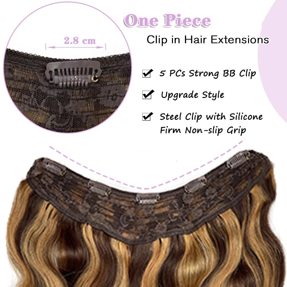 أومبير 4/27 الجسم موجة كليب في شعر مستعار بشري 100 جرام قطعة واحدة 5 مقاطع 3/4 كامل مشبك للرأس في وصلات الشعر 100% الشعر البشري #3