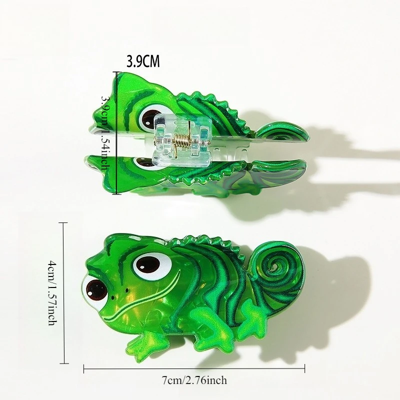 St. Patrick's Day Green Lizard Animal Hair Claw Clip, Novelty Non-Slip Hair Catch for Updos, Stackable Festive Hair Accessory for Irish Parades, Parties, Daily Wear & Holiday Gifting view 3