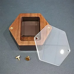 Personality Wooden hexagon Lighter Display Box Suitable For Zippo Zorro Lighters Protection Creative Box Men's Smoking Gift