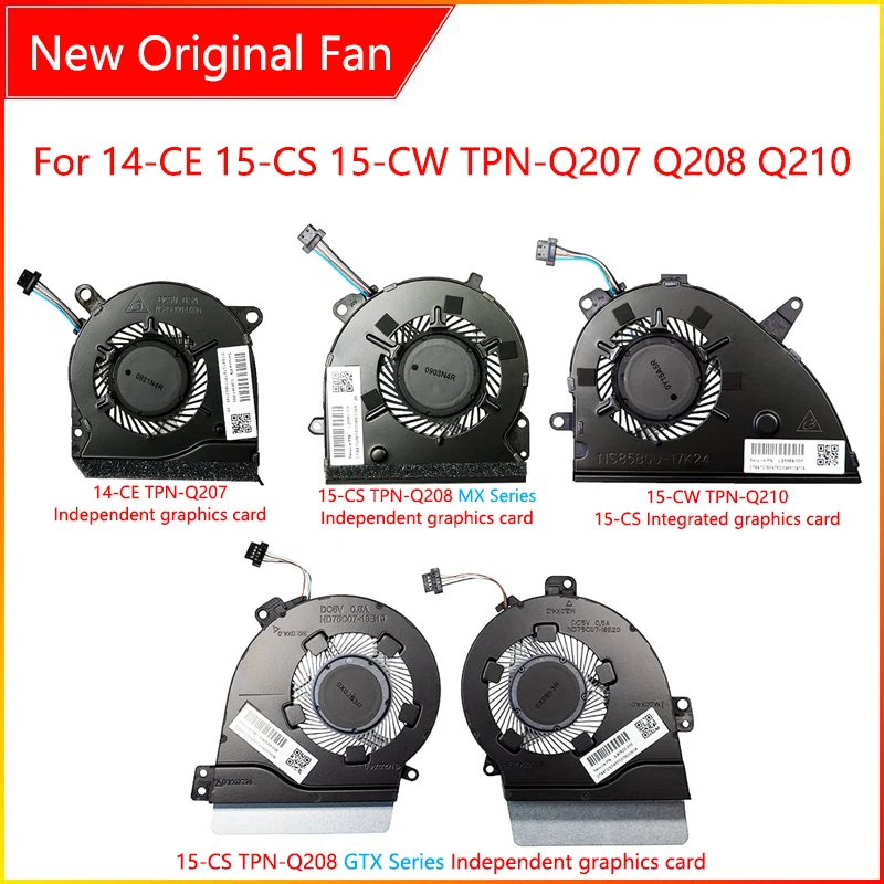 New Original Laptop CPU GPU Cooling Fan For HP 14-CE 15-CS 15-CW TPN-Q207 TPN-Q208 TPN-Q210 L26367-01 L25585-001 L25584-001