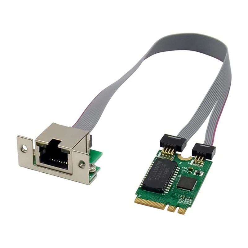 Mini PCIE Network Card M.2 A+E To RTL8111F Gigabit Ethernet Card Single Port RJ45 Ethernet Network Card