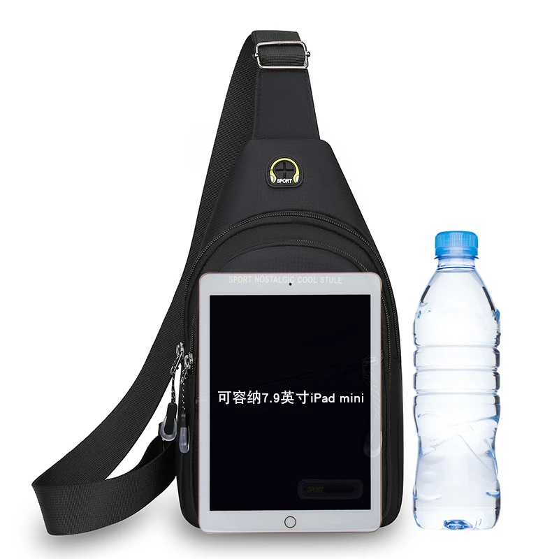 Sac de poitrine pour hommes, sac à bandoulière asymétrique, grande capacité, Sports de plein air, loisirs, mode, petit sac à bandoulière, sac à dos pour hommes