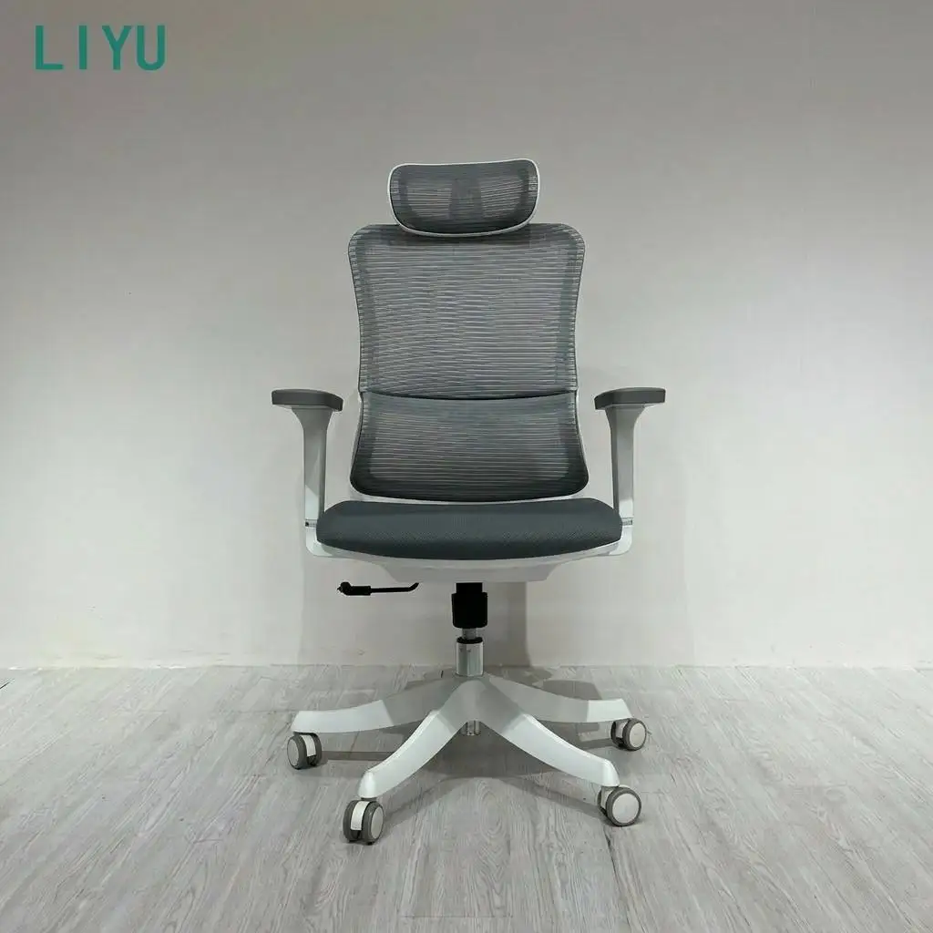 LIYU Ergonomic Office Chair With Adjustable Headrest And Lumbar Support High-Back Mesh Computer Chair For Office BIFMA Standard