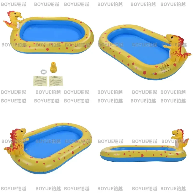 Cute Dinosaur Inflatable Swimming Pool for Kids Outdoor Backyard Sprinkler Play Center Large Water Toy Gift for Children