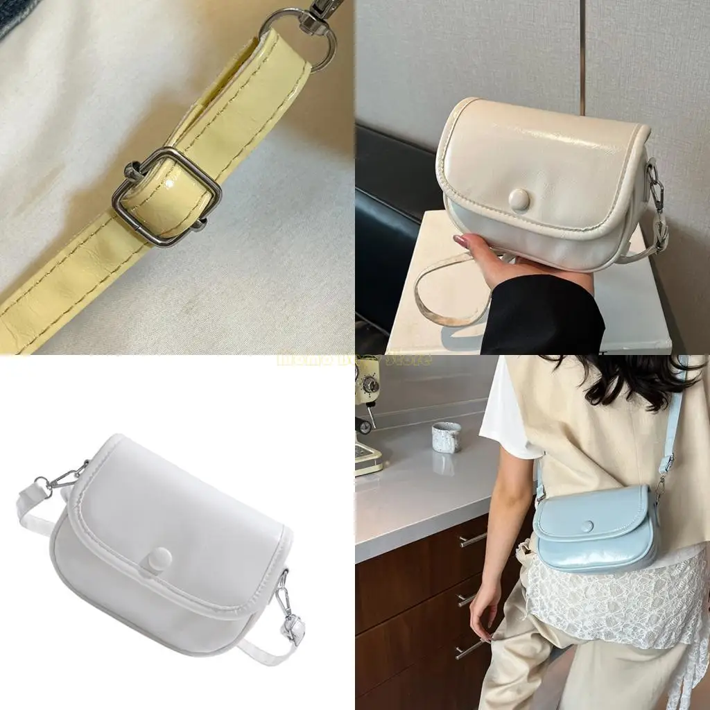 

X90D Women Small Square Bag PU Leather Shoulder Bag Simple Crossbody Bag Korean Styles Bag Trendy Commuting Bag