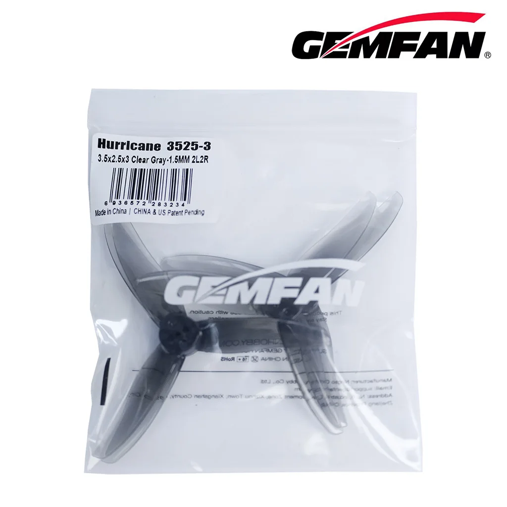 Gemfan(10CW+10CCW) Hurricane 3525 3630 4023 4525 3,5 Zoll/4 Zoll 1,5MM 3-Loch PC Propeller für 1806-2004 Motoren für FPV Freestyle – Detail 5