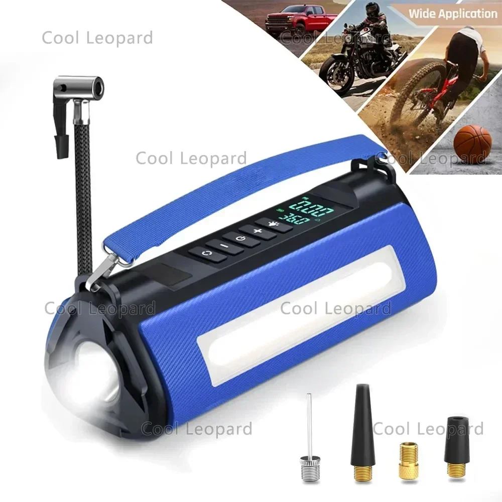 High-Capacity Car Air Pump Portable Multi-function Inflator Outdoor Inflatable Lighting Suitable for Cars,Motorboats,Basketballs