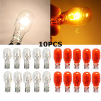 10pcs Clear Glass Amber White T15 W16W Halogen Lamp Bulbs 12V 16W Car Interior Light Clearance Light Dashborad Instrument Lights