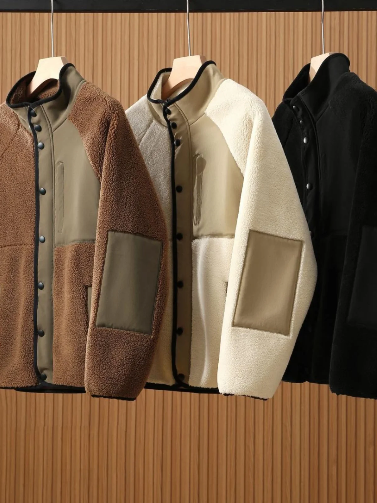 

Chen SIR Presents High-Value Italian Preppy Sle Premium Autumn Winter Men Women Couple Fake Lamb Velvet Jaet Coat