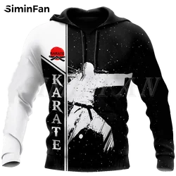 Love kárate Combat Sudadera con capucha Unisex, sudadera informal con estampado 3D, chándal Harajuku, chaqueta con cremallera, estilo Punk, H4